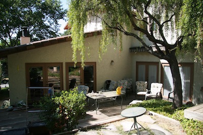 The back deck before