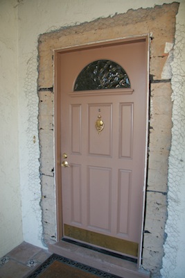 The front door post