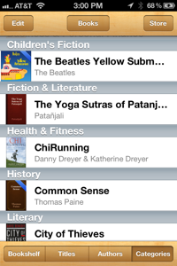 A list of iBooks