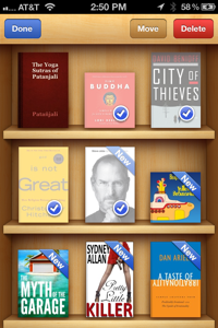 Selecting multiple iBooks